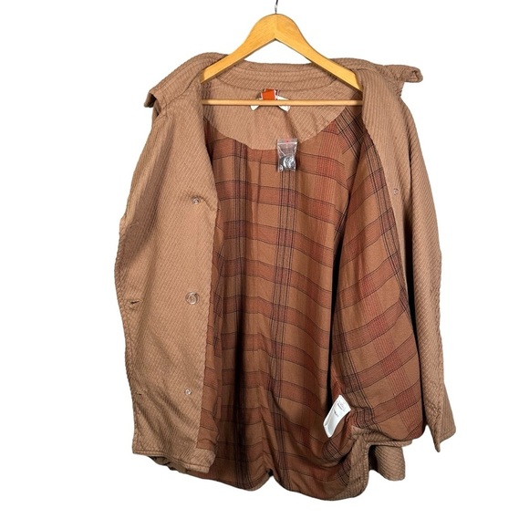 FREE PEOPLE Remi Oversized Corduroy Double Breasted Jacket in camel - Picture 10 of 14